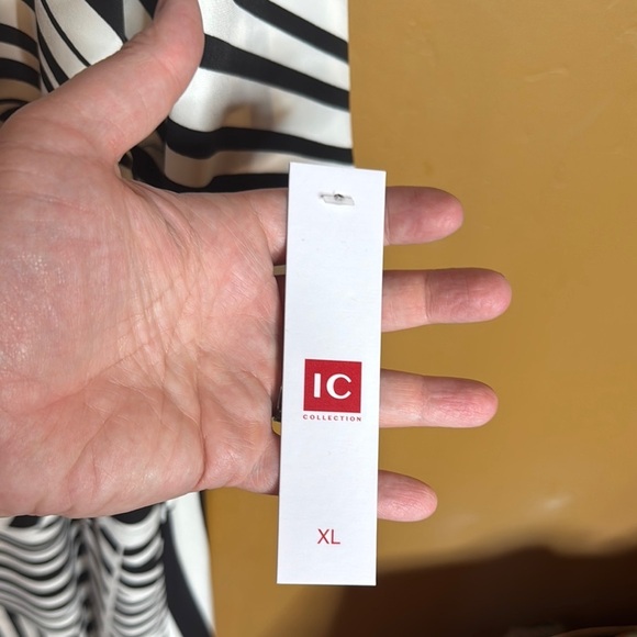 NWT IC Collection Tesse Bubble Dress Black White Size XL - Picture 4 of 7